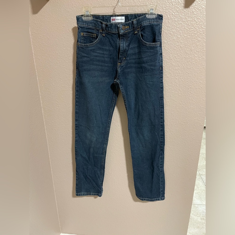 Wrangler boys Straight Jeans in Dark Blue Denim